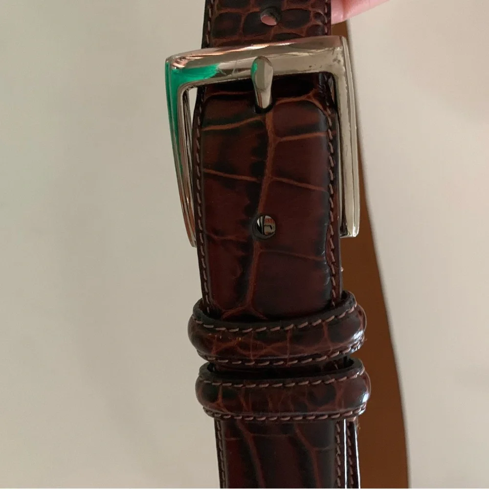Polo Brown Leather Belt with Buckle size 34